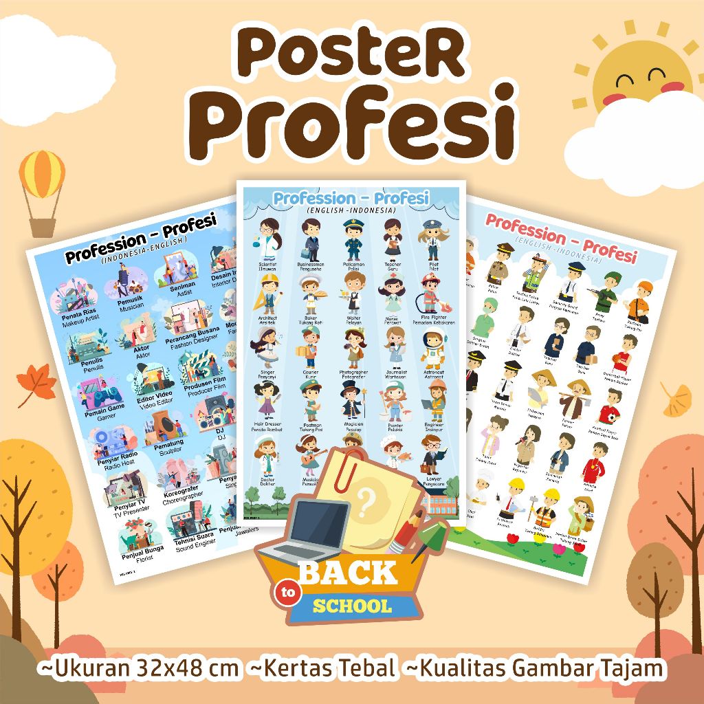 Poster Edukasi PROFESI - Poster edukasi anak profesi