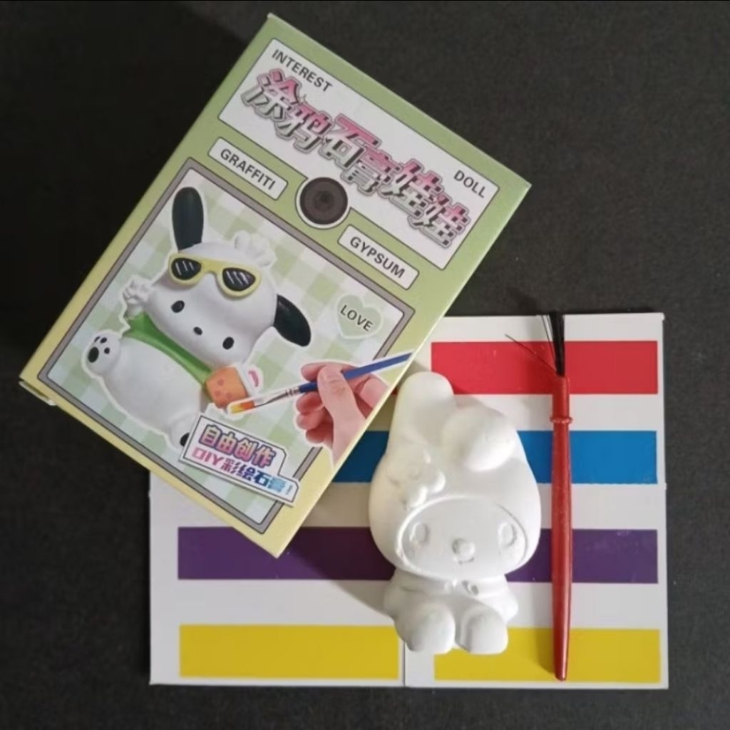 mainan mewarnai gypsum / mewarnai patung gypsum / mainan edukasi