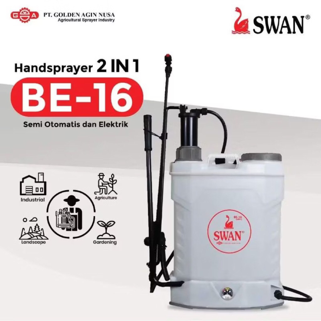 Raflezia Tangki Semprot Swan Be-16 2 In 1 (Elektrik Dan Manual) Sprayer Swan Be-16 2 In 1