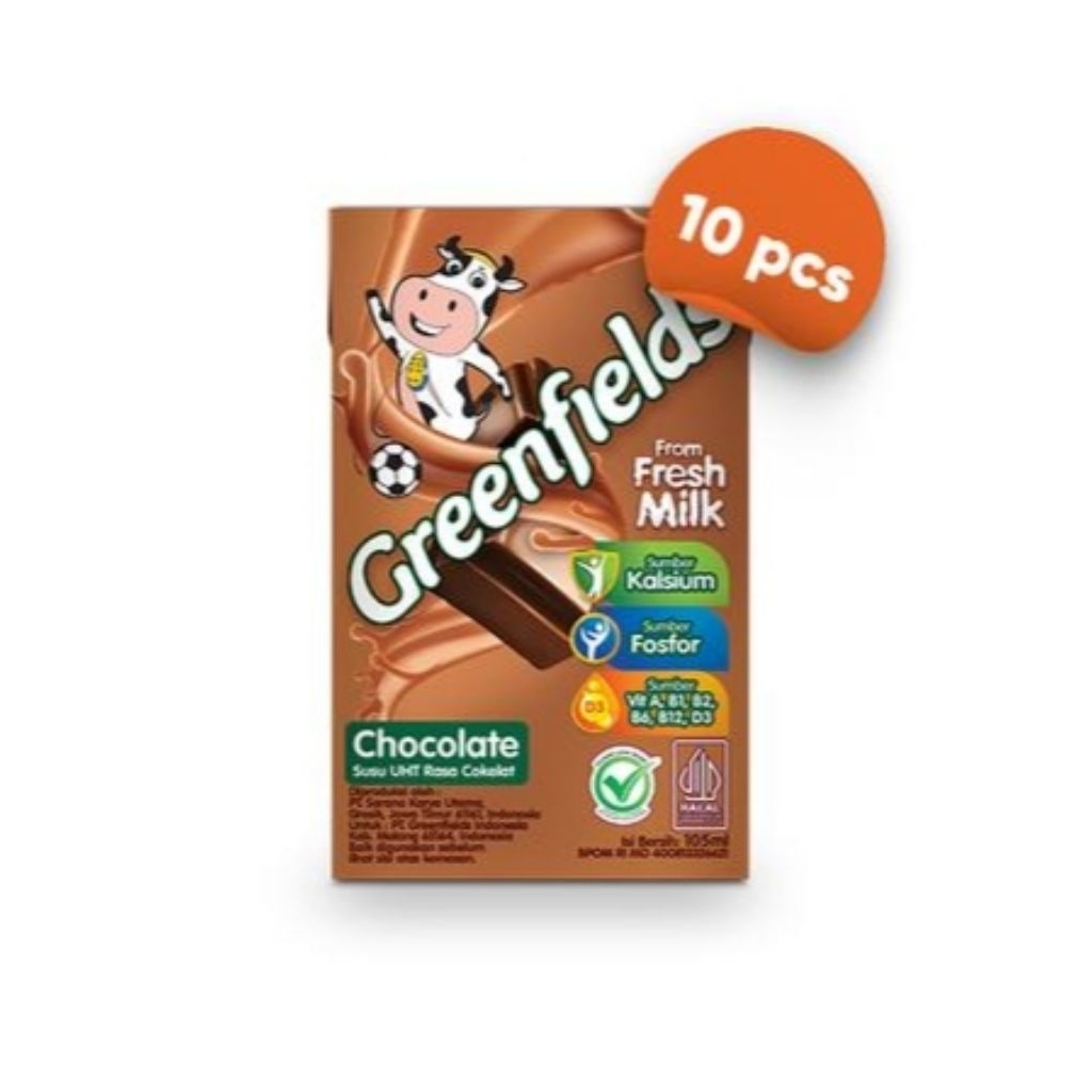 

Greenfields UHT Rasa Coklat 105ml isi 10pcs