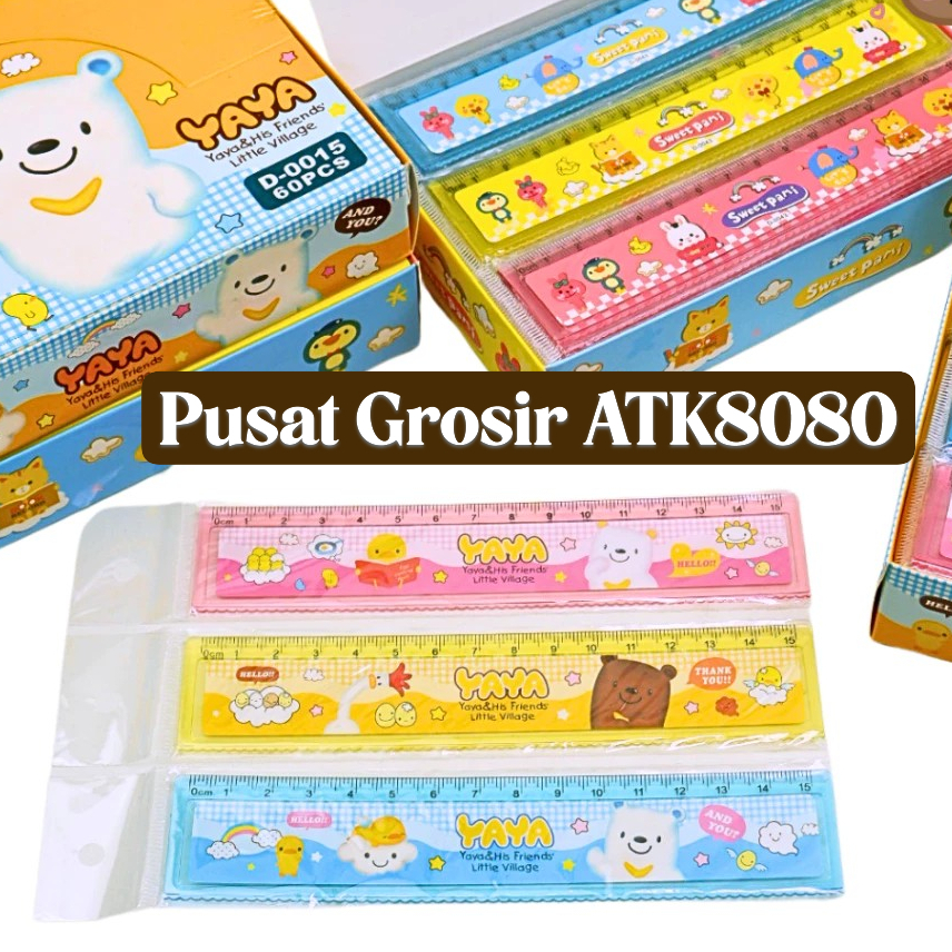 

[GROSIR-ATK] JUAL 1 PCS PENGGARIS FANCY 15 CM. PENGGARIS PLASTIK KECIL KARAKTER CUTE