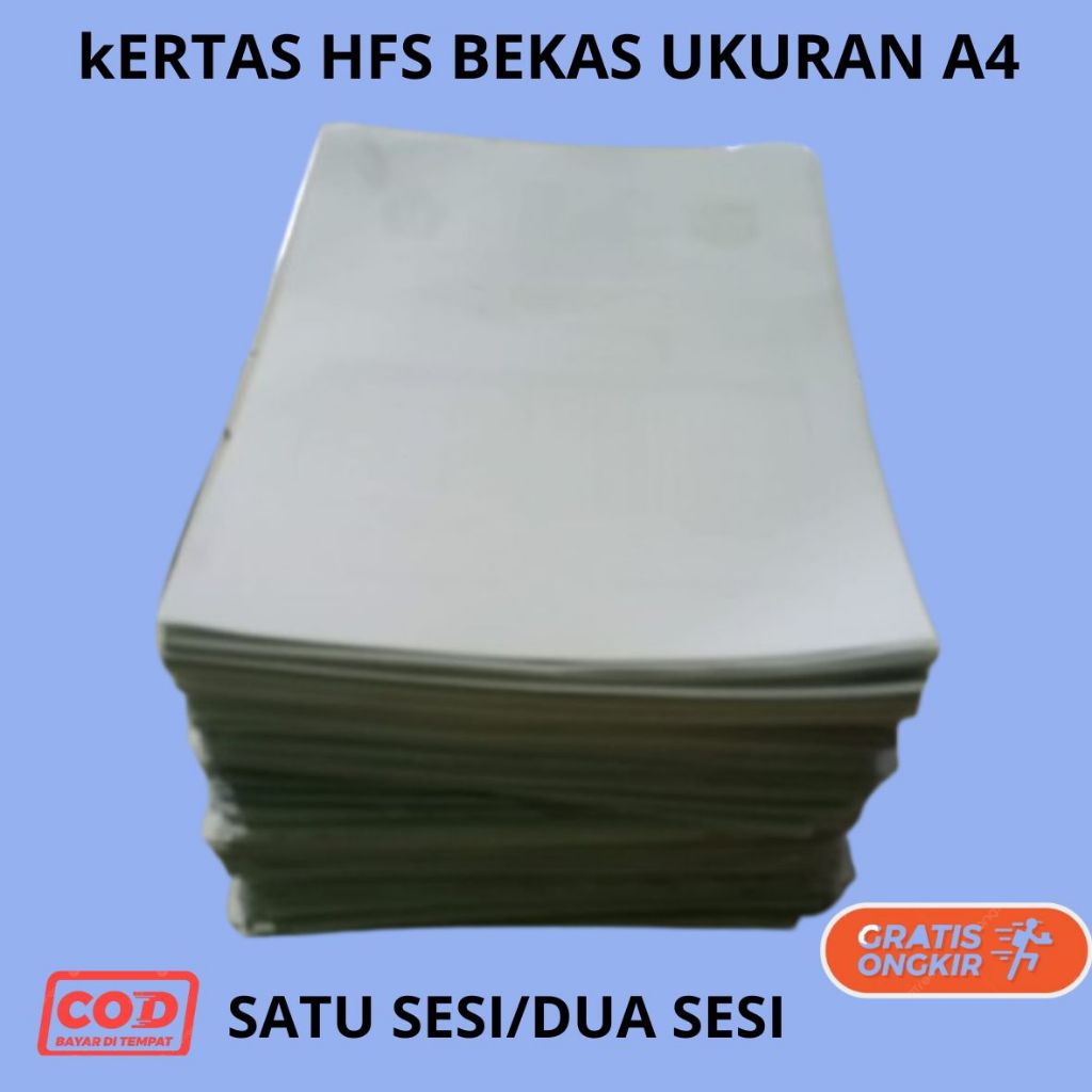 

Kertas HVS bekas untuk cetak label dan pembungkus Kertas Hfs Bekas 1kg Kertas Hfs Bekas A4