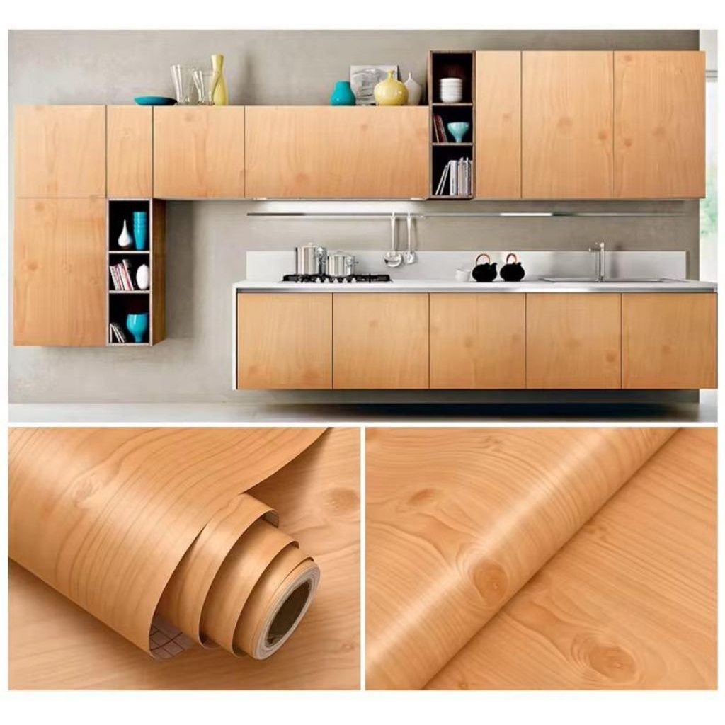 Wallpaper Sticker Dinding Motif Kayu Jati