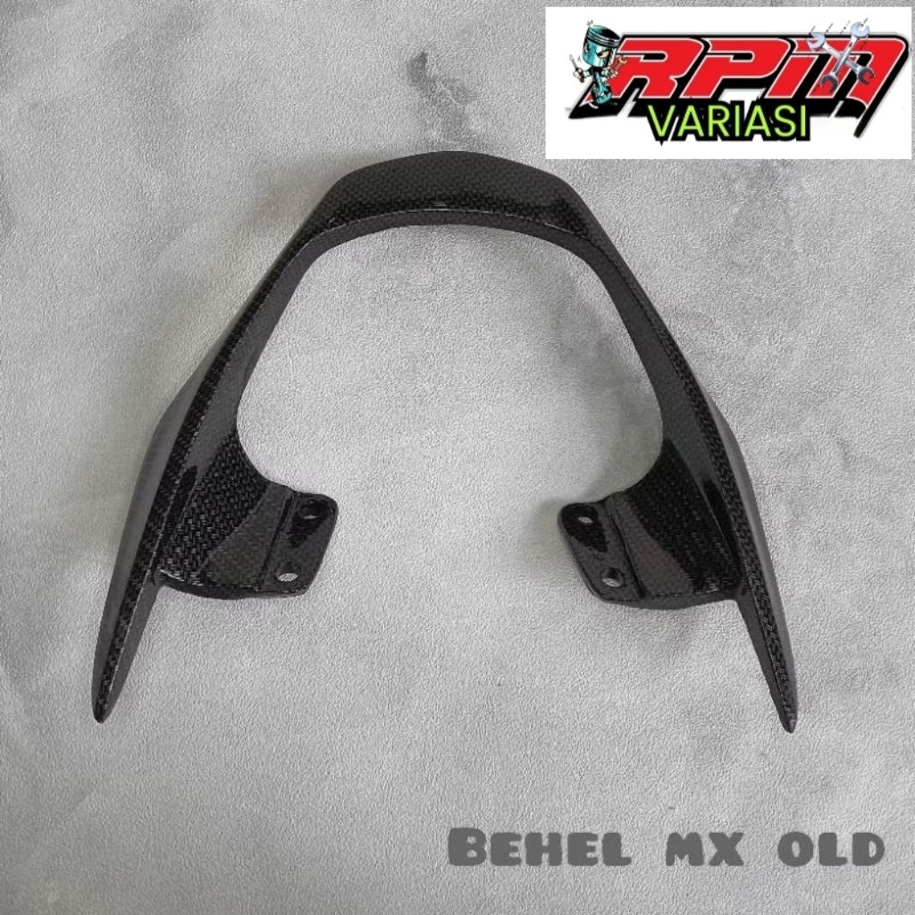behel begel Jupiter MX old carbon hidrograpic pegangan jok belakang Jupiter MX old carbon