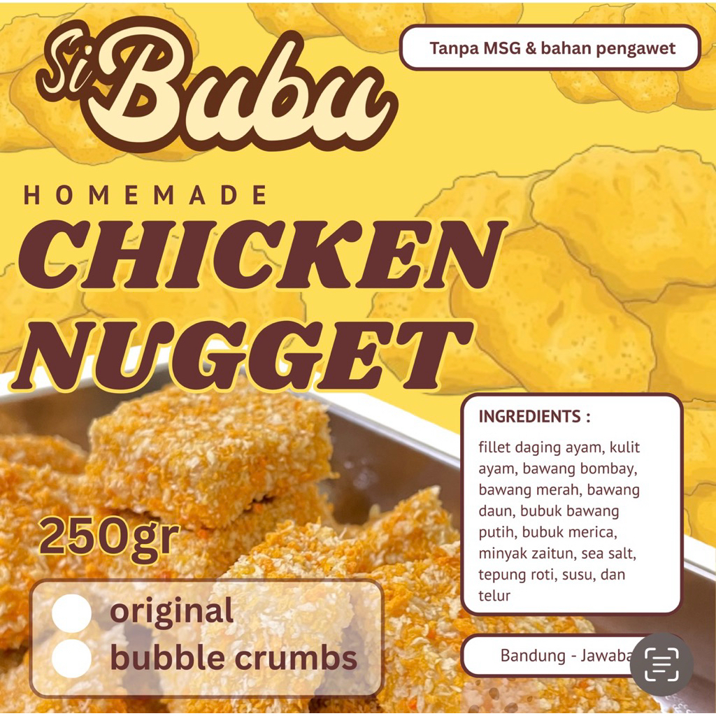 

chicken nugget homemade MPASI frozen food