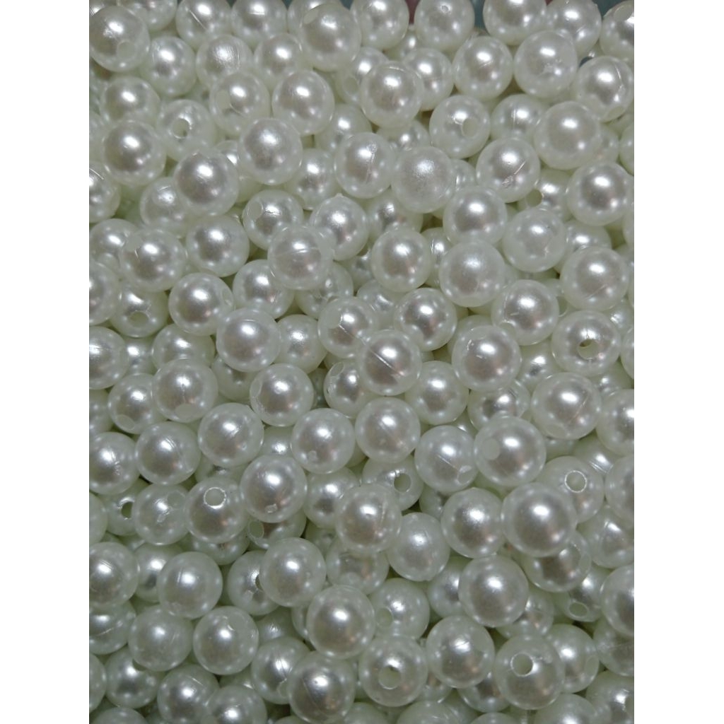 Mutiara Ringan ABS 6mm & 8mm Putih| Mutiara Sintetis Ringan