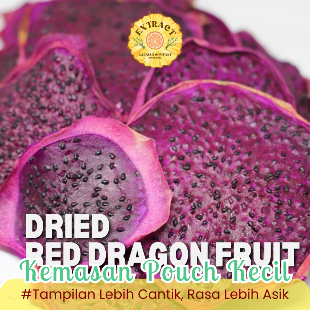 

[BUKAN KERIPIK] Premium Dehydrated Red Dragonfruit Slice / Dried Dragonfruit / Buah Naga Kering