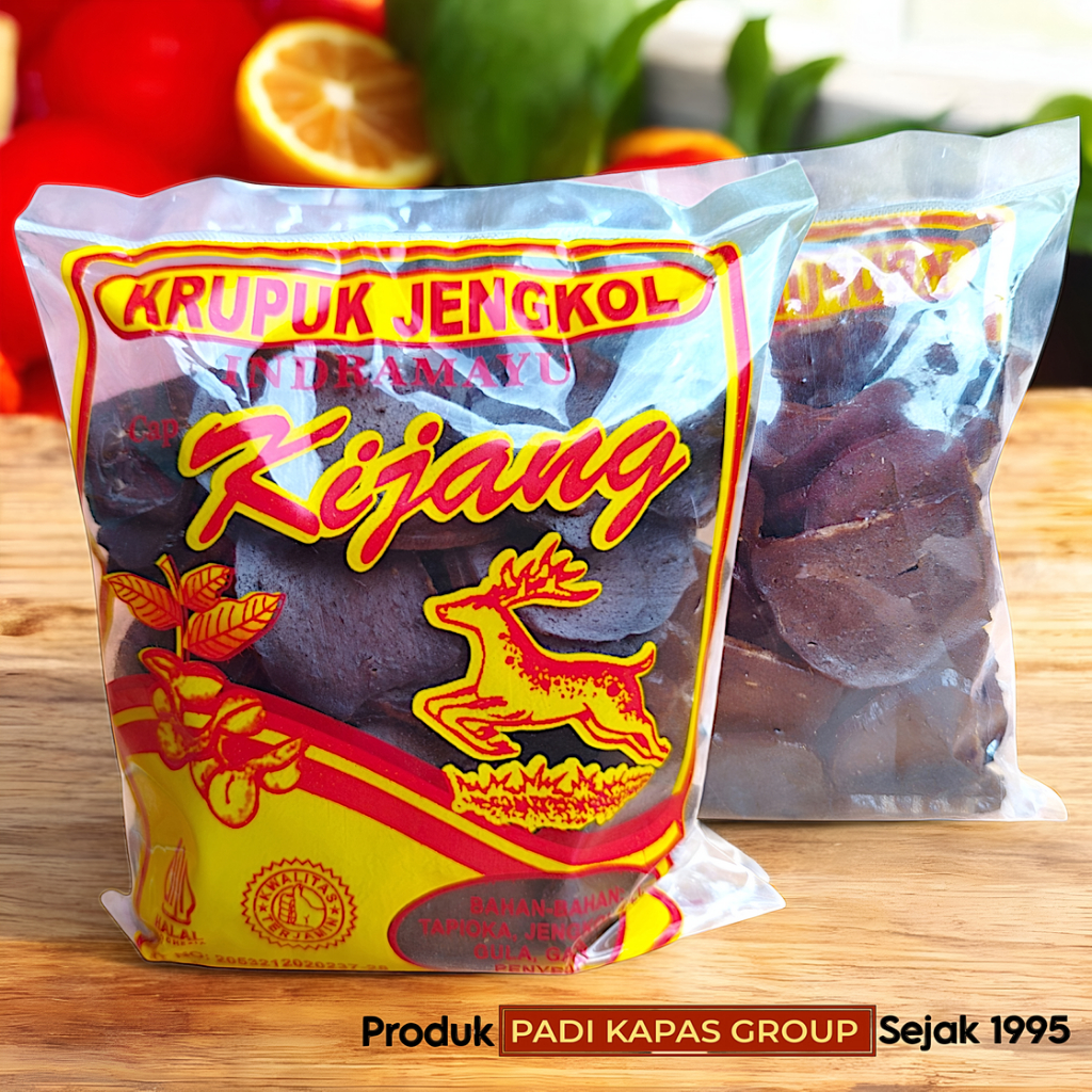 

1Kg Kerupuk Jengkol Cap KIJANG Original Khas Indramayu Produksi PADI KAPAS GROUP Free Dus+Bubblewrap
