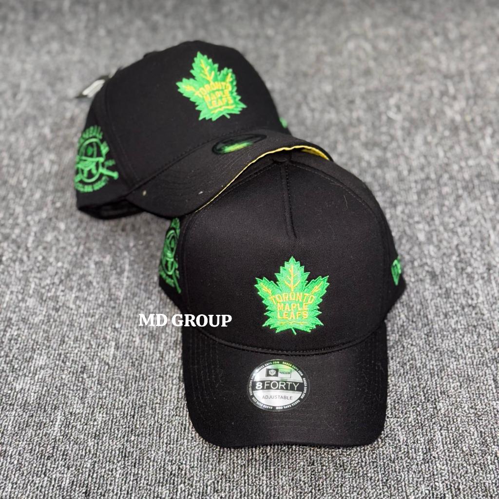 Topi Basebal Bordir Toronto Maple Leafs Neon Green Limited Edition