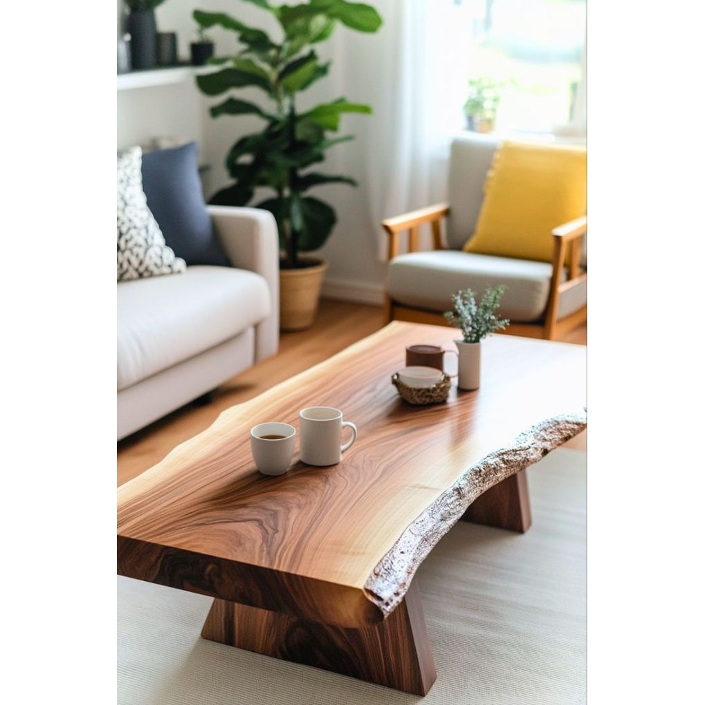 meja tamu meja kopi kayu trembesi