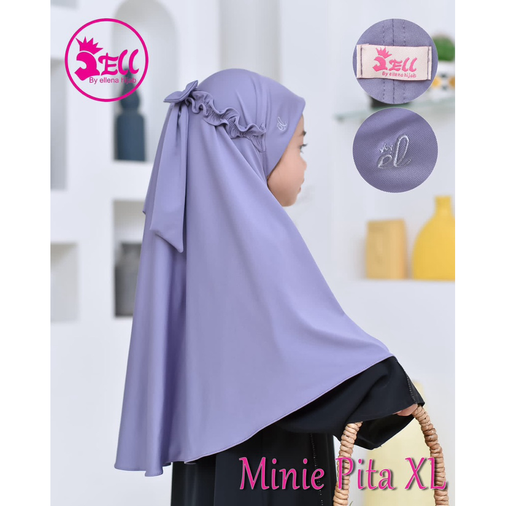 ELL MINNIE PITA XL // HIJAB ANAK PITA XL BY ELL // BERGO ANAK PITA XL BY ELL HIJAB
