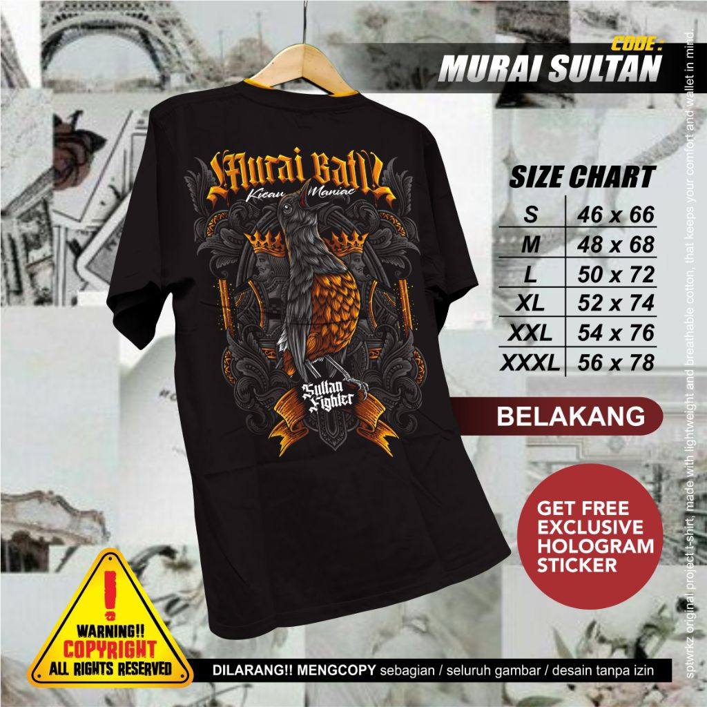 kaos- burung murai/MURAI SULTAN