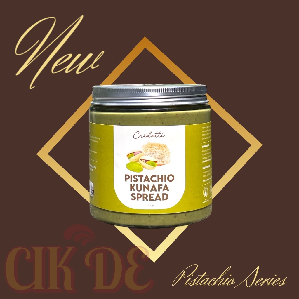 

CREDOTTI Premium Pistachio Kunafa Spread 500gr, Selai Filling Topping