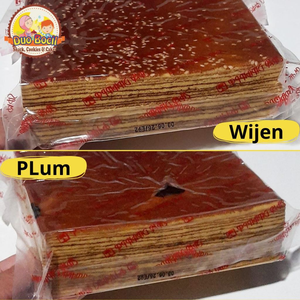 

Kue Lapis Legit Spesial Plum Wijen 900 Gram / Kue Kering - Duo Bocil Snack
