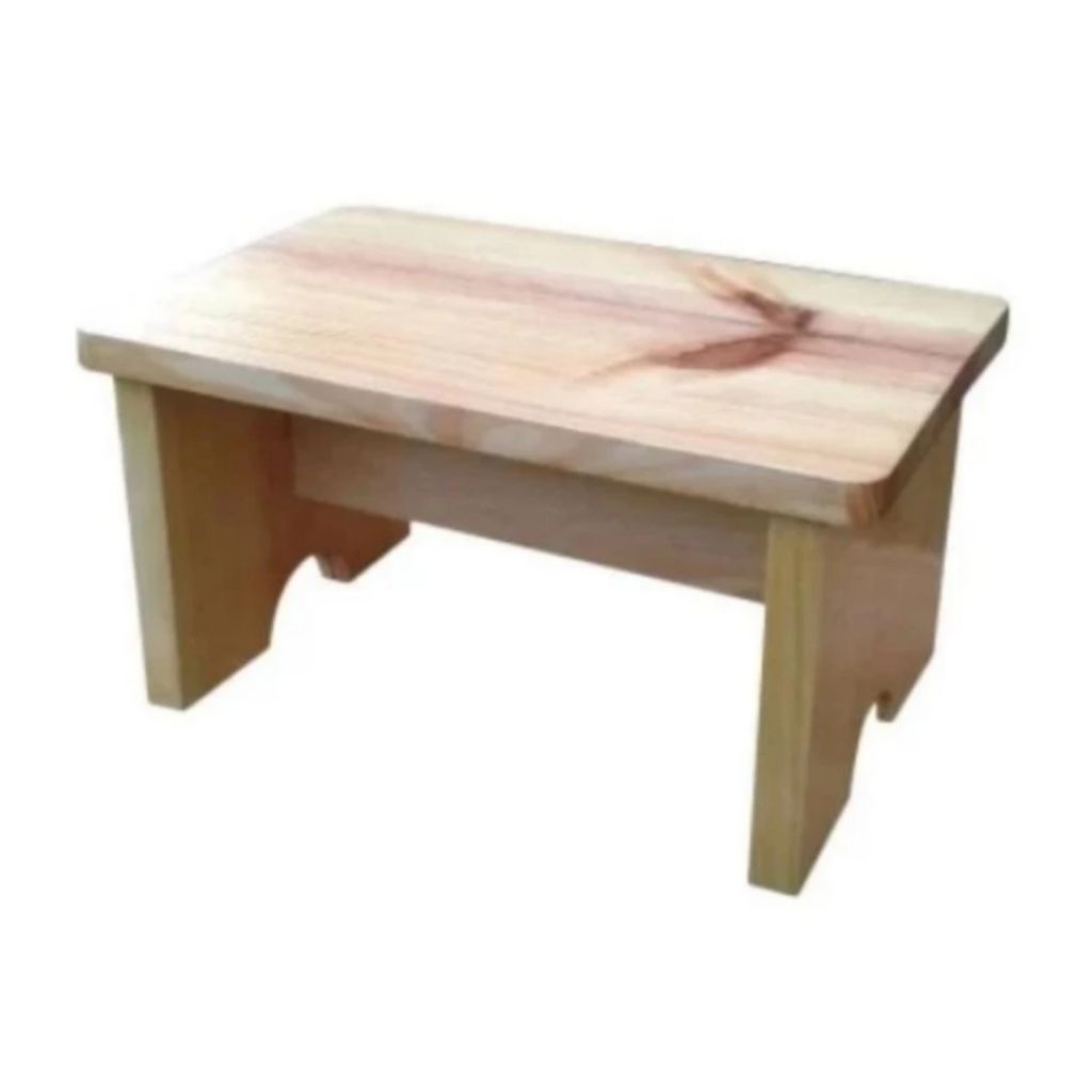 Kursi jongkok kayu solid/dingklik kayu solid ukuran 30*20*17