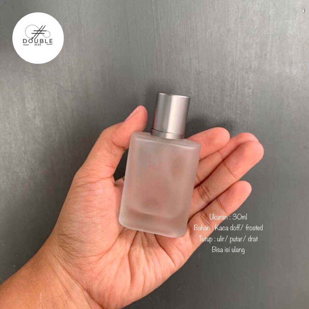 Botol Parfume 30ml Kaca Tebal (Doff/ Frosted)/ Botol Parfume 30ml Isi Ulang/ Botol Parfum 30ml Trave