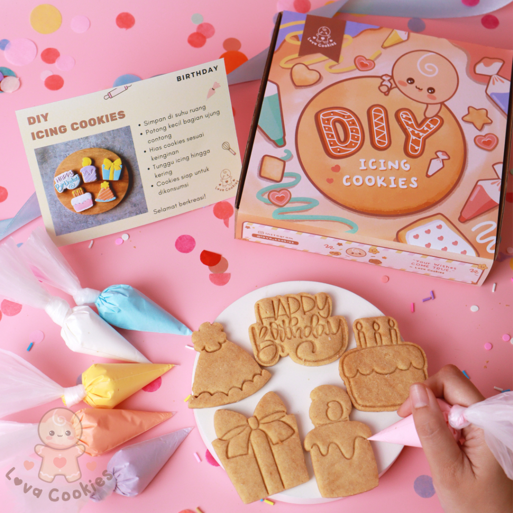 

DIY (Do It Yourself) Icing Cookies Lova Cookies Menghias Cookies Bersama Keluarga (Family Time)