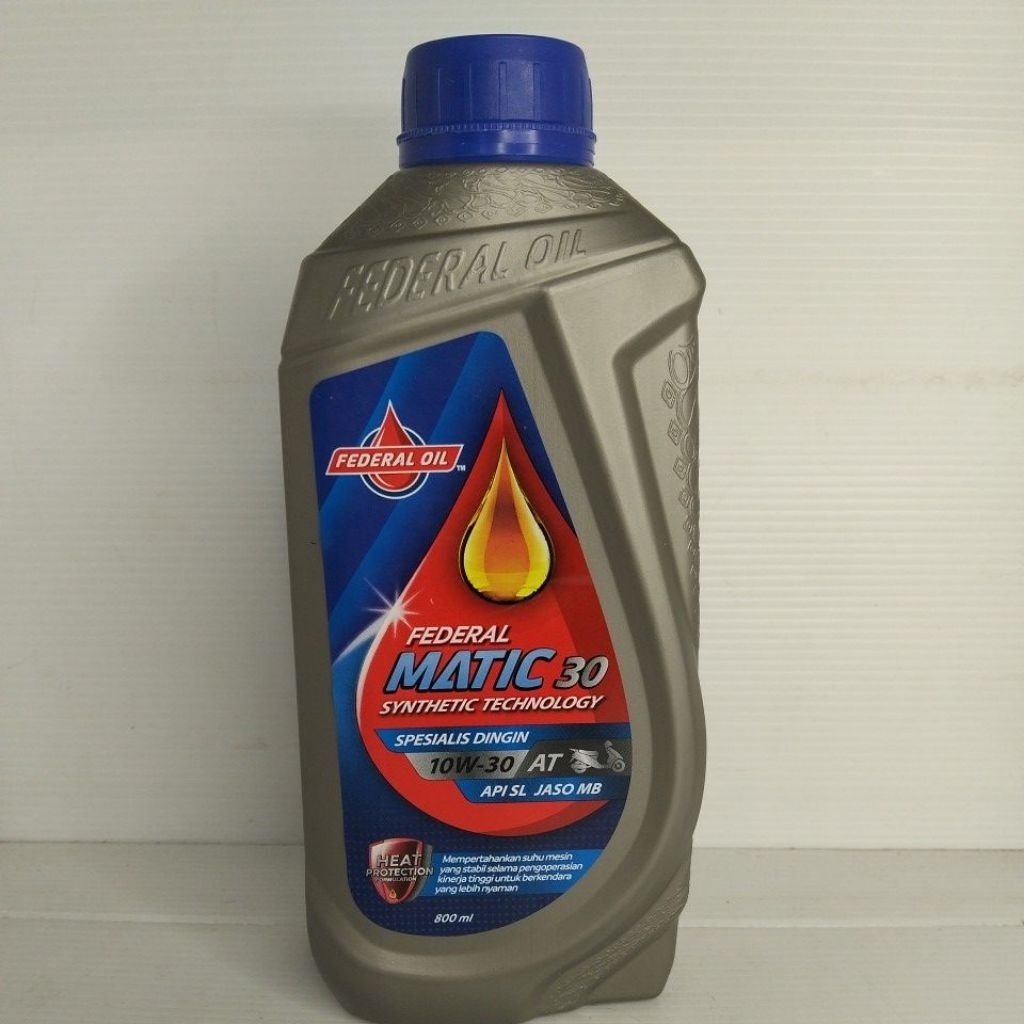 Oli Federal Matic Silver Abu 800Ml Oli Motor Matic Spesialis dingin 10W-30 0.8L Motor Honda