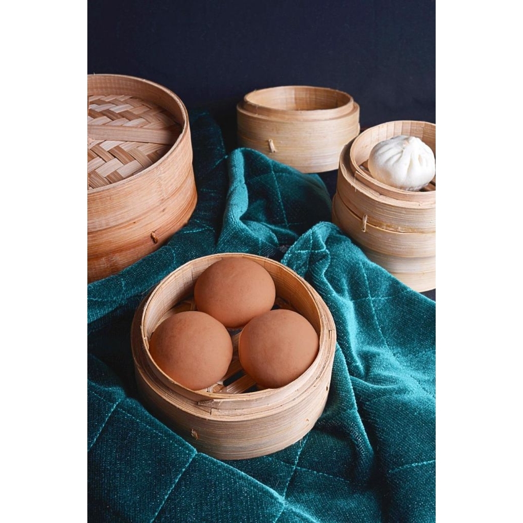 

Bapau coklat,telor asin,tala,ayam panggang Ada dimsum (isi 6 pcs)