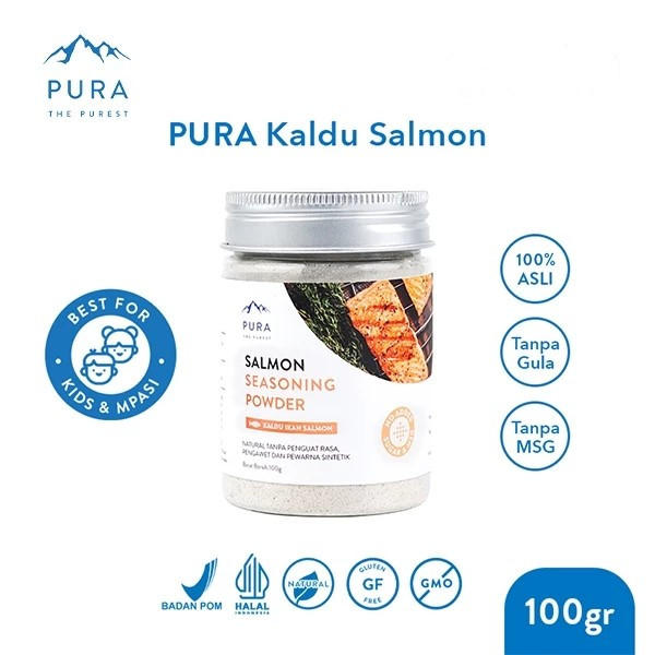 

PURA Kaldu Ikan Salmon / Salmon Seasoning Powder / No MSG /No Sugar /BB Booster/MPASI