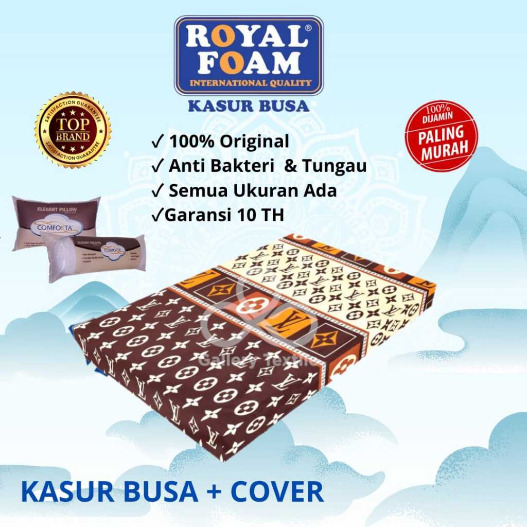 Kasur Busa Royal Foam Plus Cover Tersedia  Semua Ukuran No 1, 2, 3, 4, 5, 6, 7, Jumbo Tebal 30 cm 25