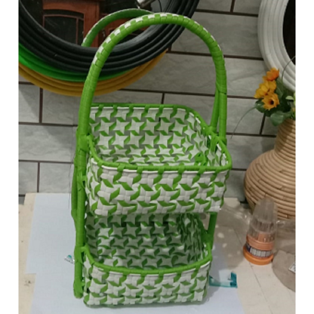 Grosir BIG 2 susun kotak penyimpanan Rak Cantik Rak kosmetik kotak penyimpanan bumbu dapur RAK plast