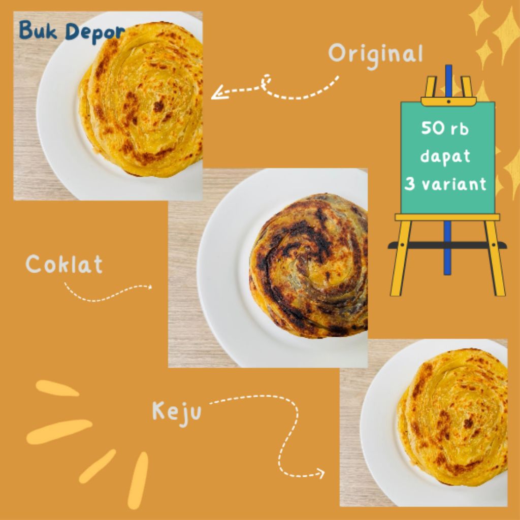 

MIX 3 VARIANT RASA ROTI MARYAM/ROTI CANAI