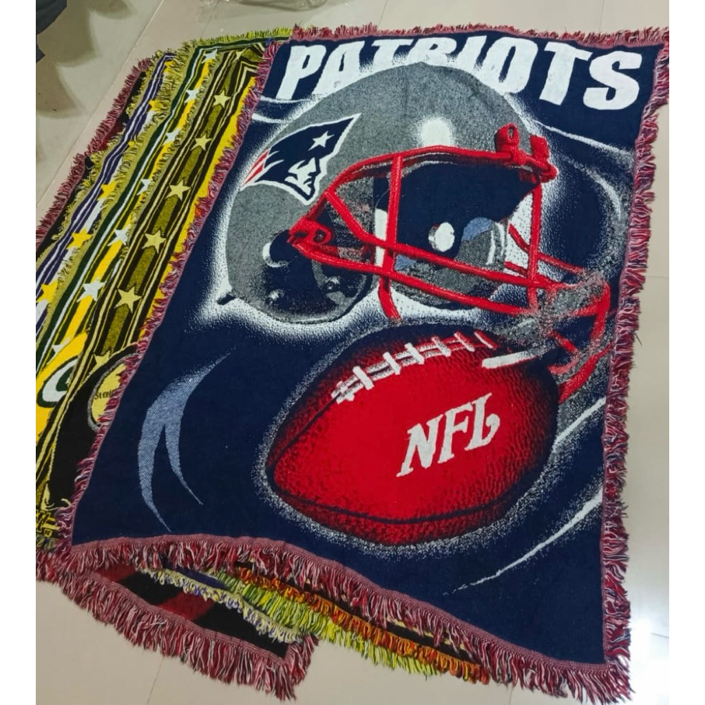 blanket karpet vtg or usa NFL patriot