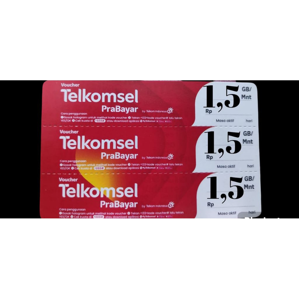 VOUCHER TELKOMSEL 1,5GB 3HARI