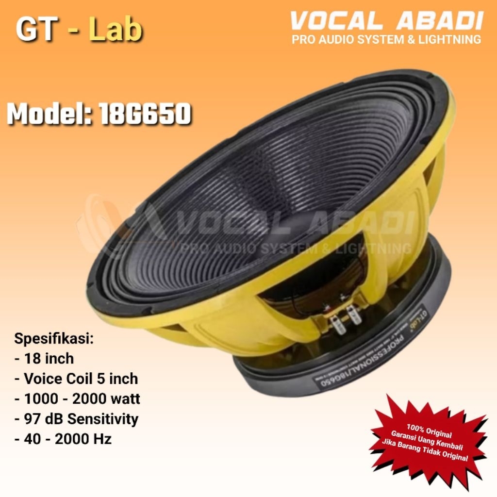 SPEAKER COMPONENT GT-LAB 18G650