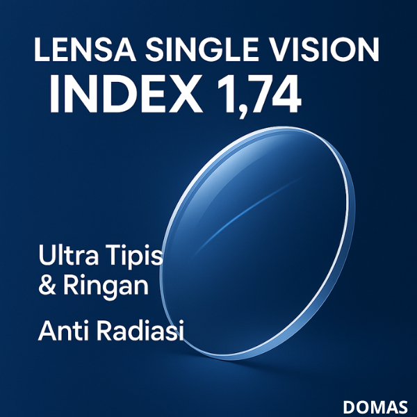 Lensa Kacamata Minus Plus Dan Cylinder Merk DOMAS Indeks 1.74 Anti UV