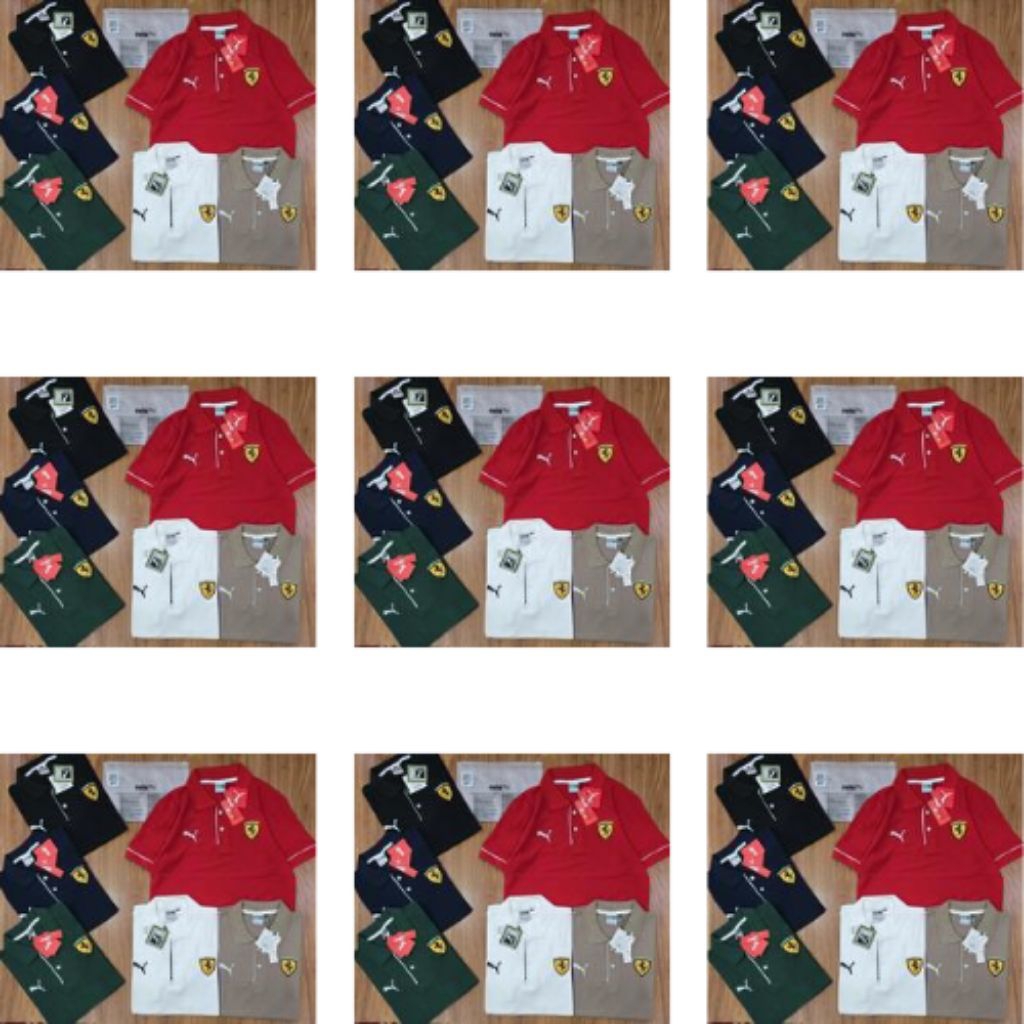 Kaos Kerah / Poloshirt Warna Hitam & Coklat Susu