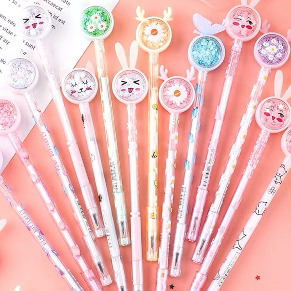 

Pena Karakter Payet Gliter Bunny Lucu Black Ink Gel Pulpen Murah Gel Bolpen Gel Pastel Alat Tulis Karakter Kupu-Kupu Perlengkapan Sekolah Kantor Murah