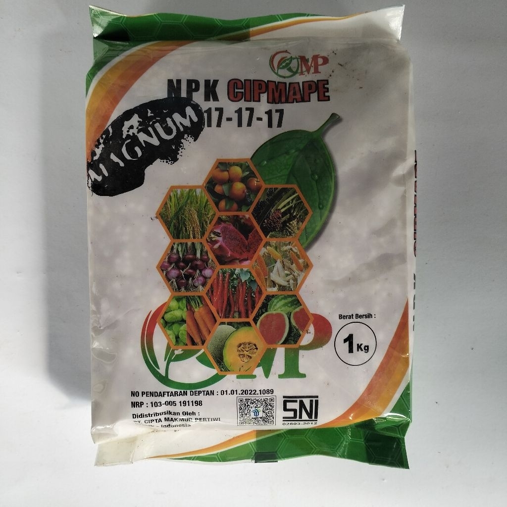 Pupuk NPK Magnum 17-17-17 Kemasan 1 Kg