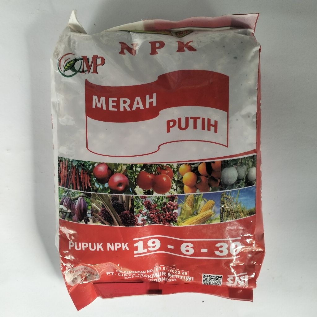 Pupuk NPK Merah Putih 19-6-30 Cipmape Kemasan 1 Kg Fase Bunga Buah