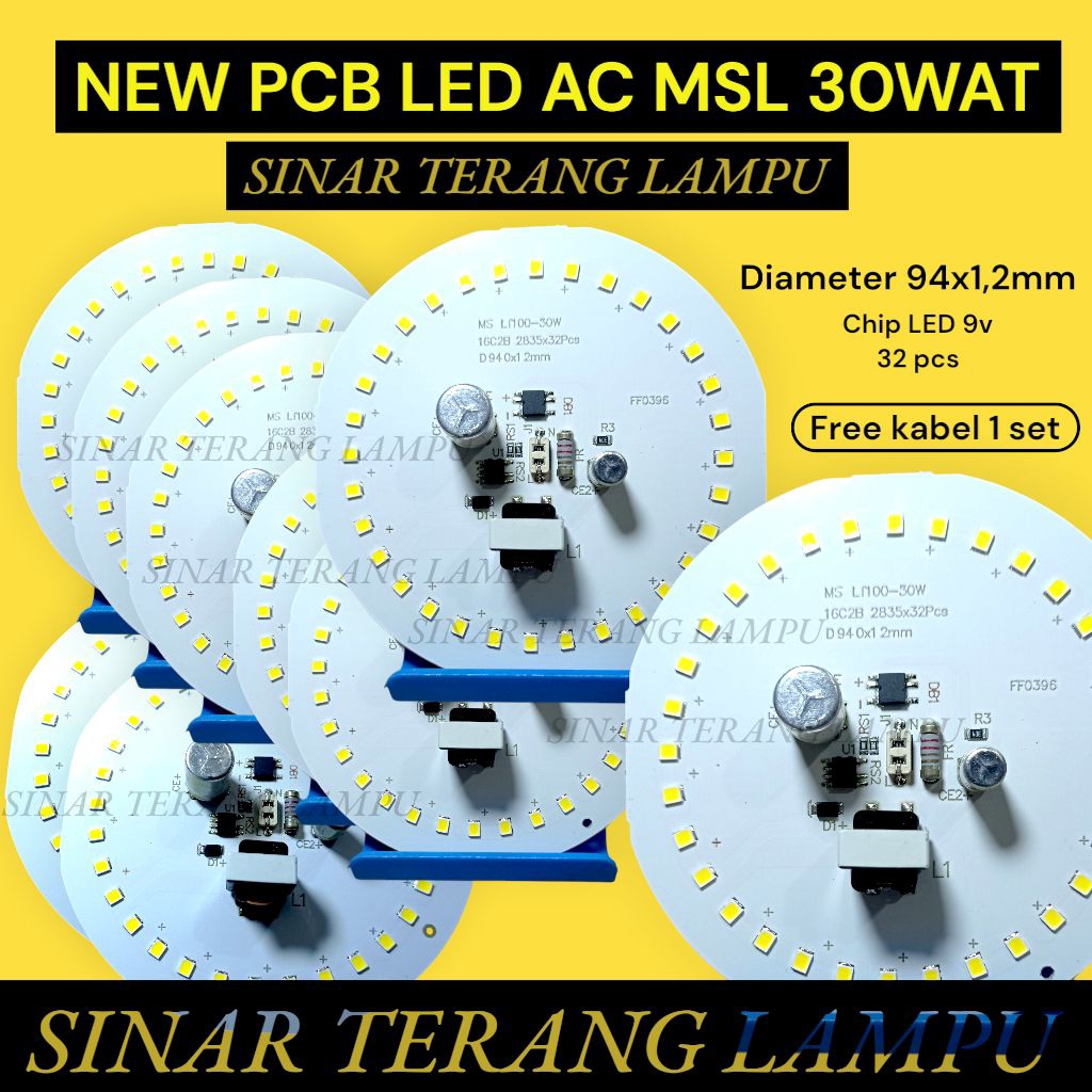 PCB LED AC SPAREPART DIAMETER 94MM PHILIPS Hannochs panasonic visicom 30 Watt 6500K