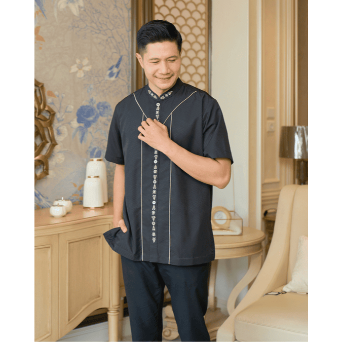 Ranti - Safi Koko - Koko Casual Lengan Pendek - Koko Hitam