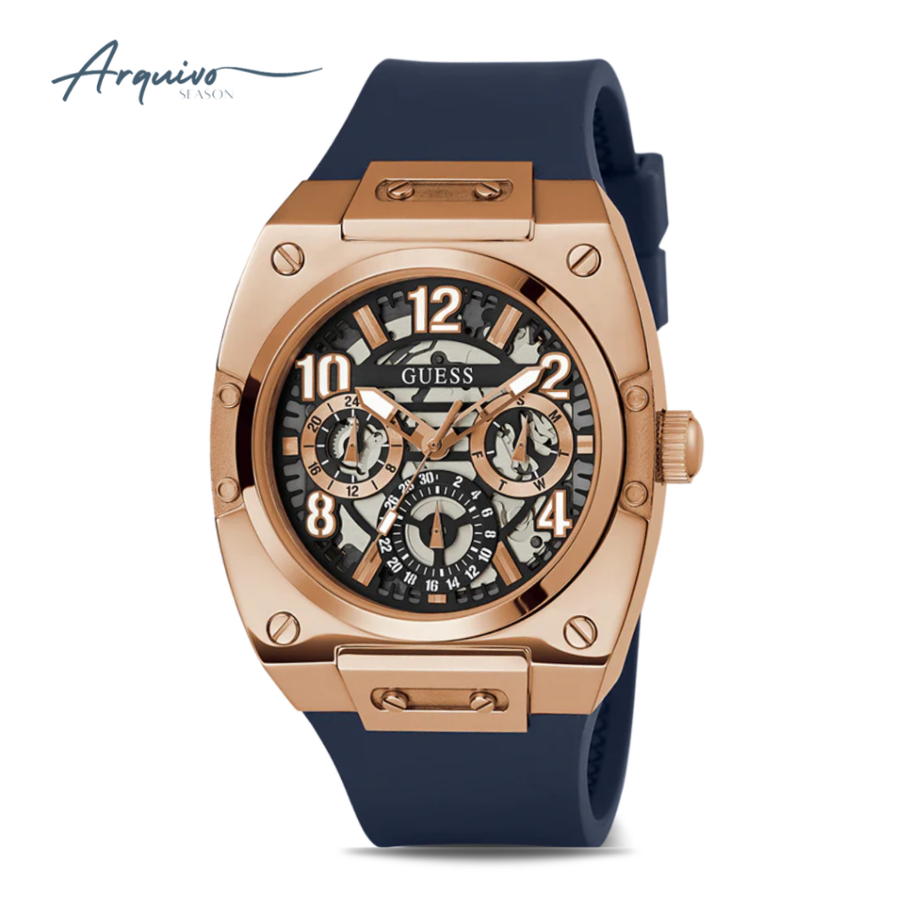 Jam Tangan Guess Pria Prodigy Chronograph Rubber Casual Original GW0569G3