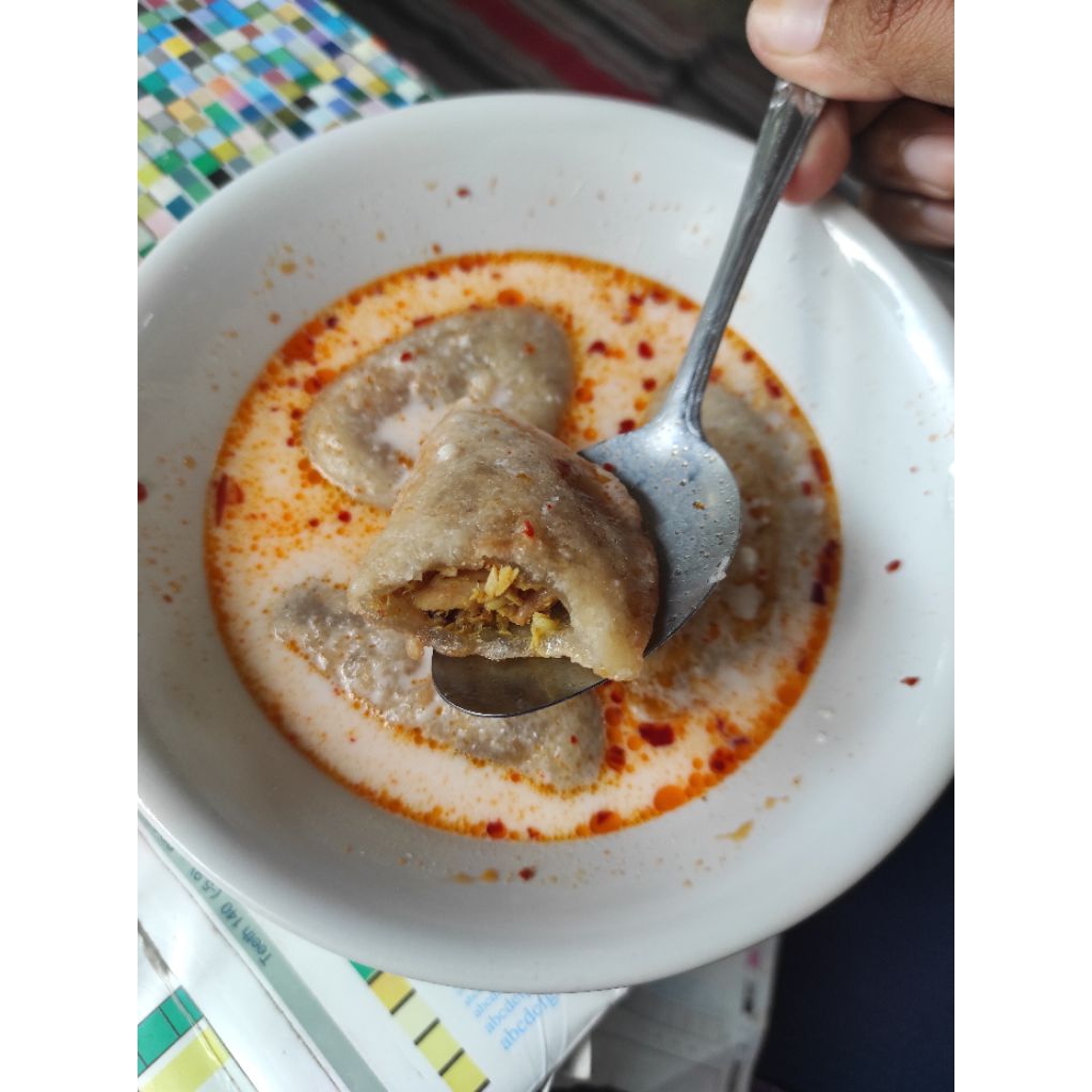 

cireng kuah creamy cireng isi ayam suwir/keju/sosis frozen, frozen food