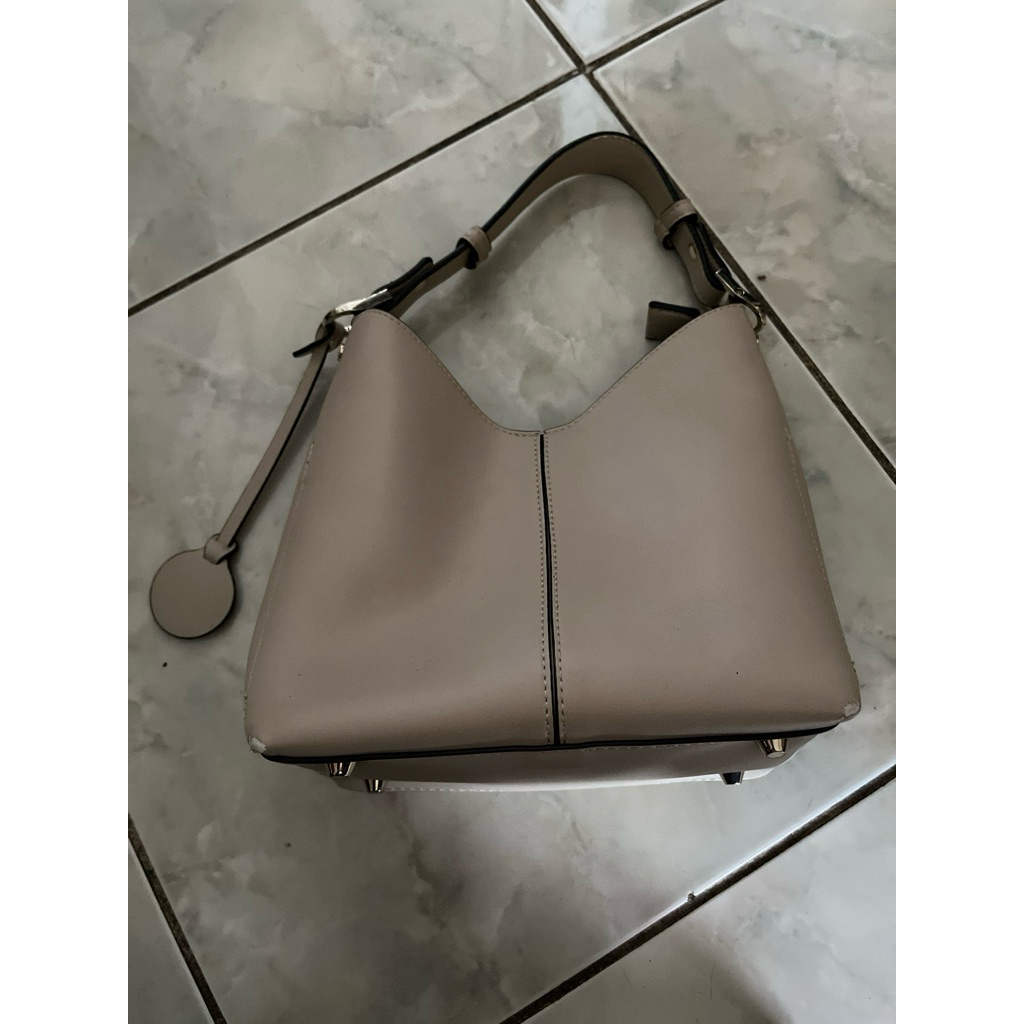 (Preloved) Hush Puppies Hobo Bag Beige