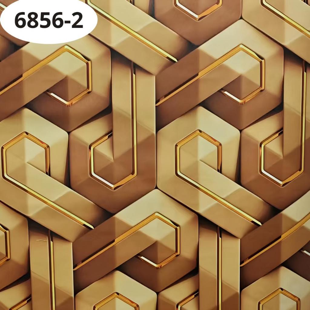 WALLPAPER DINDING MOTIF SALUR KERAMIK WARNA GOLD/WALLPAPER DINDING STIKER LANGSUNG TEMPEL WATERPROOF