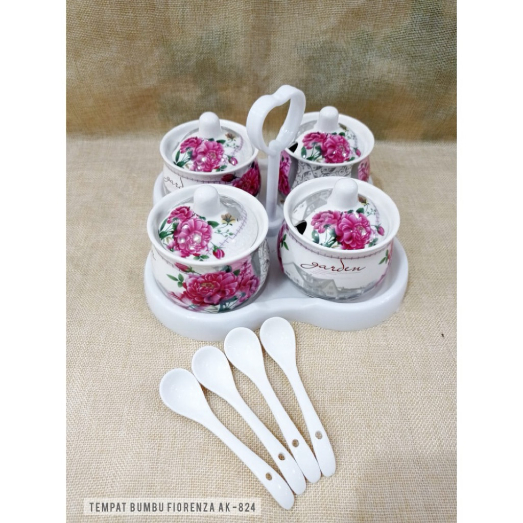 Tempat bumbu keramik set isi 4 Fiorenza AK-824