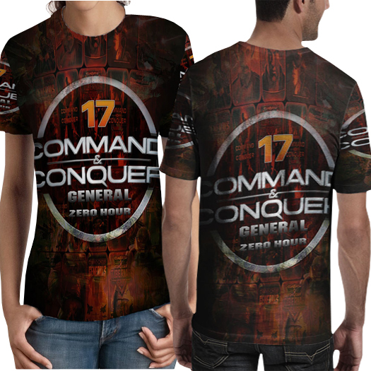 Kaos Command and Conquer Generals Zero Hour Tshirt Fullprint Unisex Casual Bahan Polyester Jersey [P