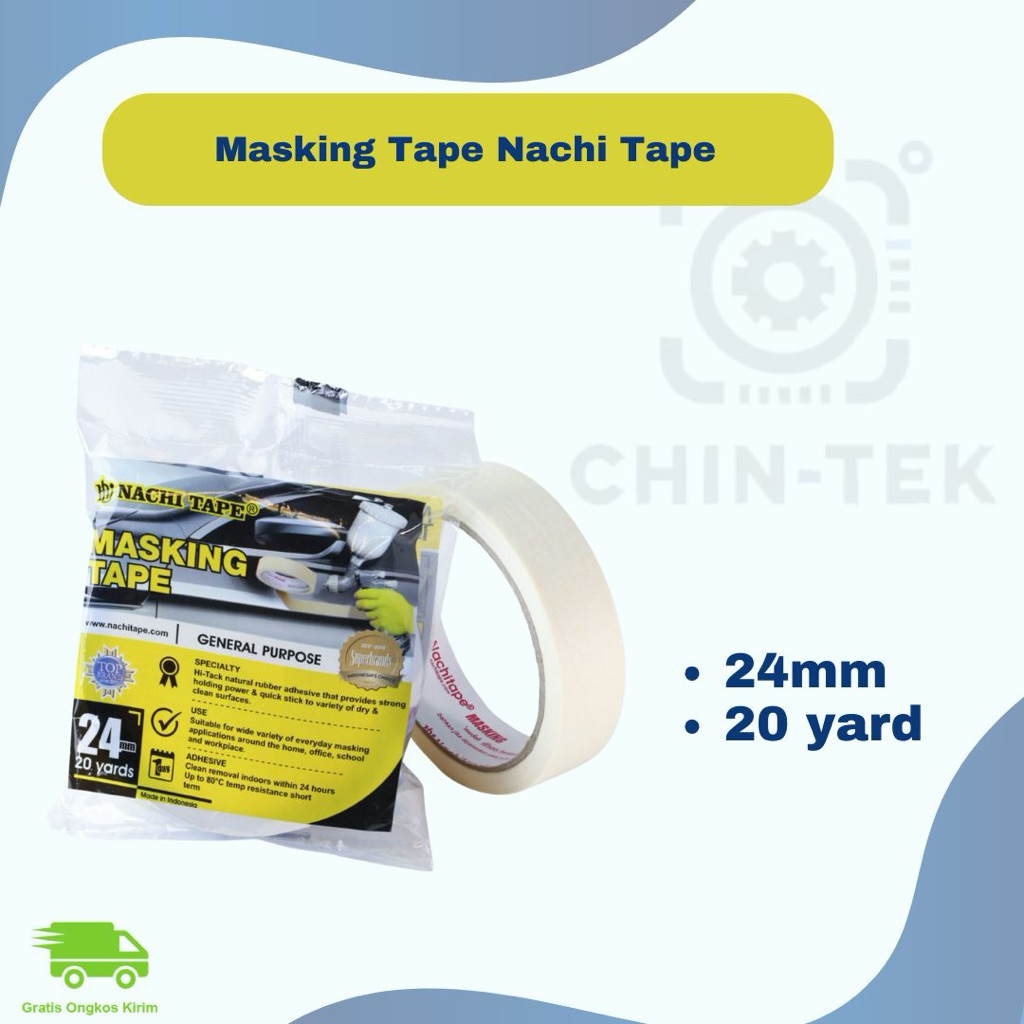 

Masking Tape/Isolasi Lakban Kertas Nachi 24mm x 20Y 24 mm 1 inch