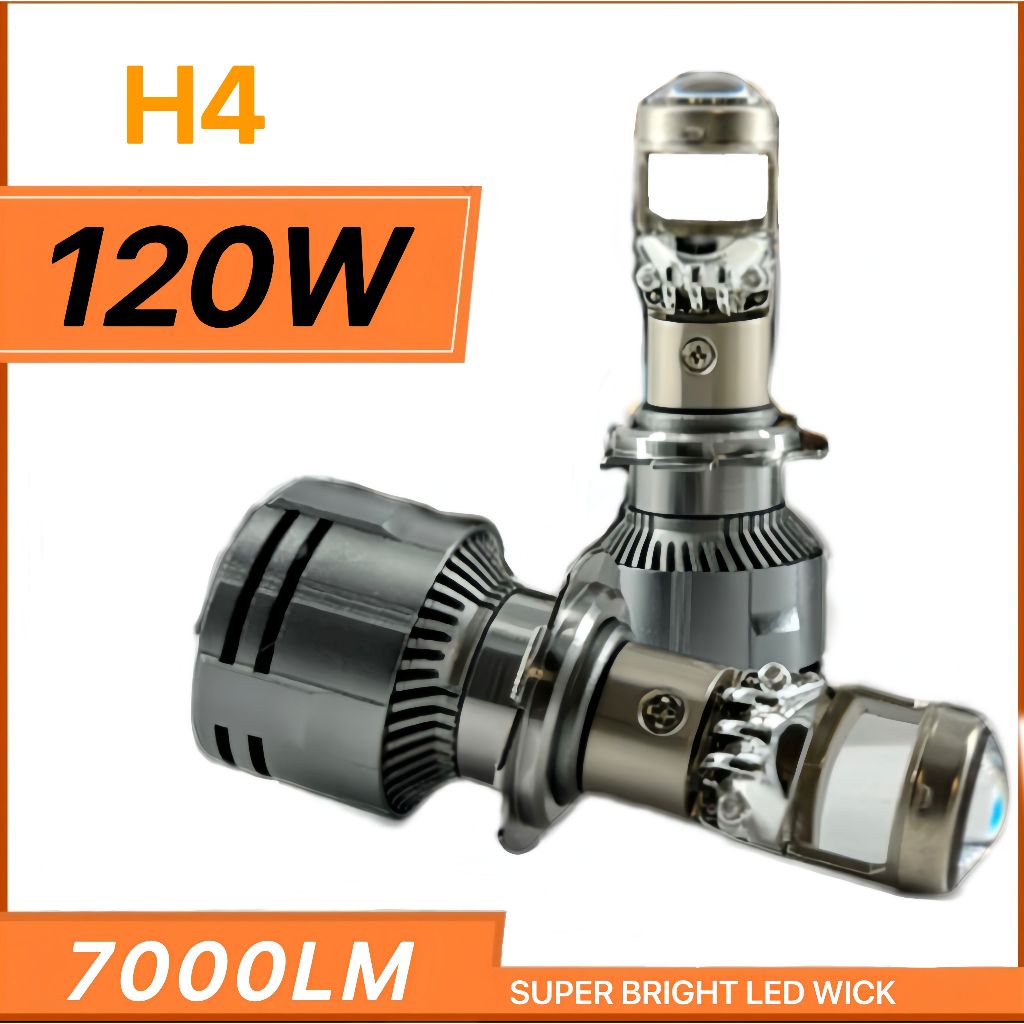 Mini Projie Bohlam Fog Lamp LED Mobil Y10D H11 H4 H7 HB3 9005 9006/120W 2Pcs IP67 Tahan Air 6000K