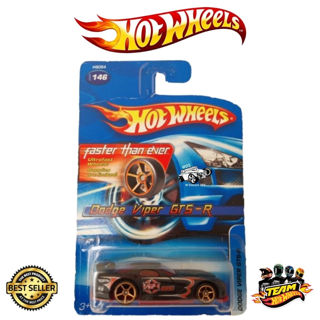 Hot Wheels Dodge Viper GTS-R FTE Faster Than Ever Hitam Mobil Balap