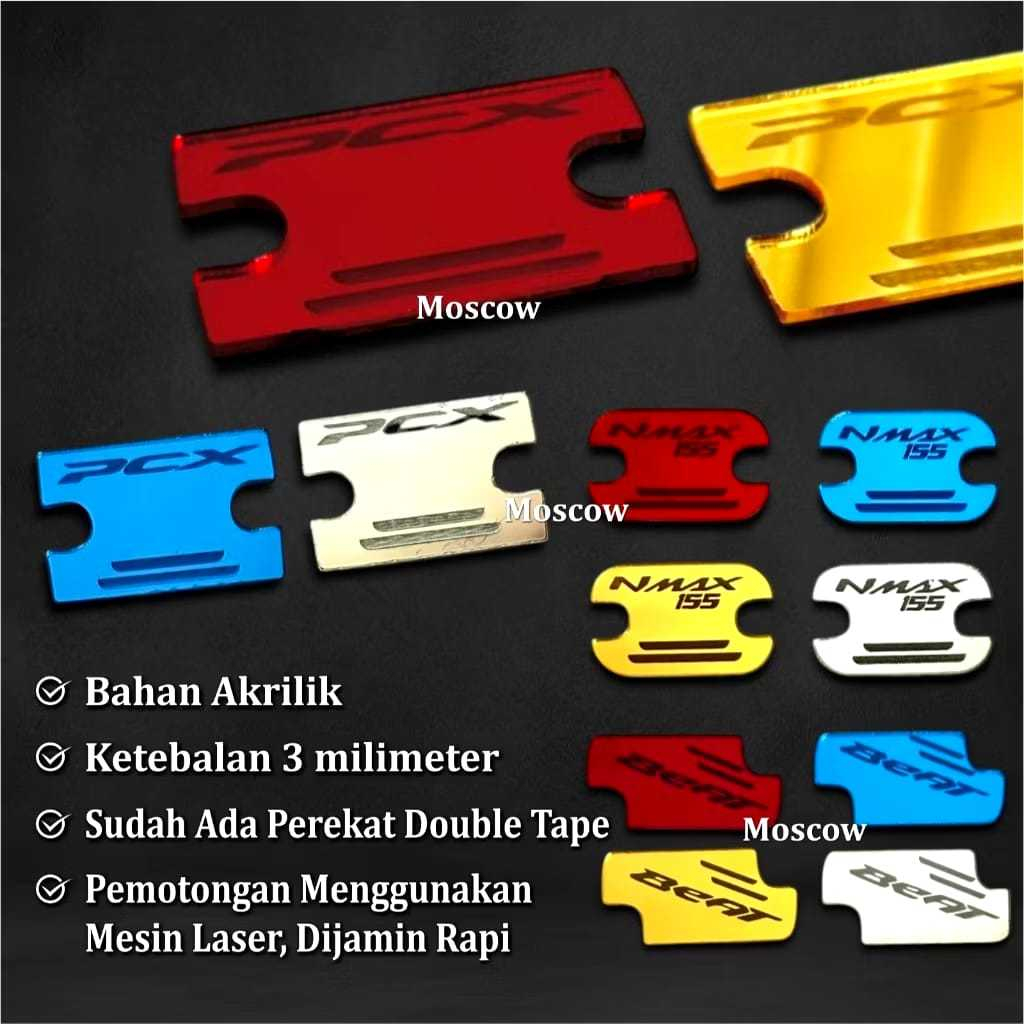 Emblem Cover Tutup Minyak Rem Nmax PCX Beat Bahan Akrilik Variasi