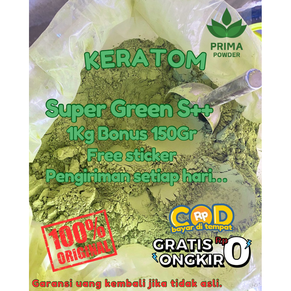 

Prima Powder Pure Leaf Extract bubukkk hijau kalimantann S+