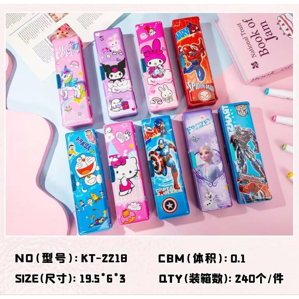 

(1pcs) KOTAK PENSIL MAGNET MINI 2 sisi karakter Disney , Sanrio