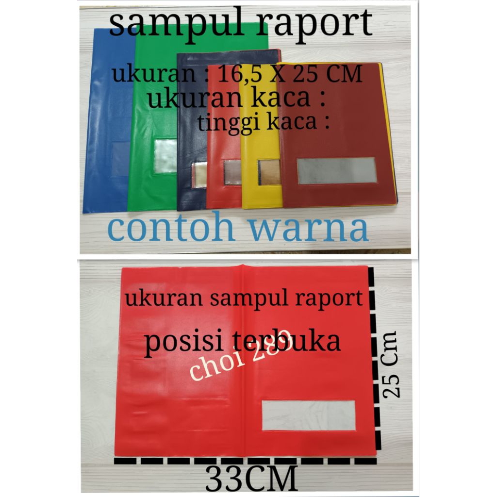 

SAMPUL RAPORT POLOS , UKURAN 25 X 16,5CM ( ISI 100 PCS )